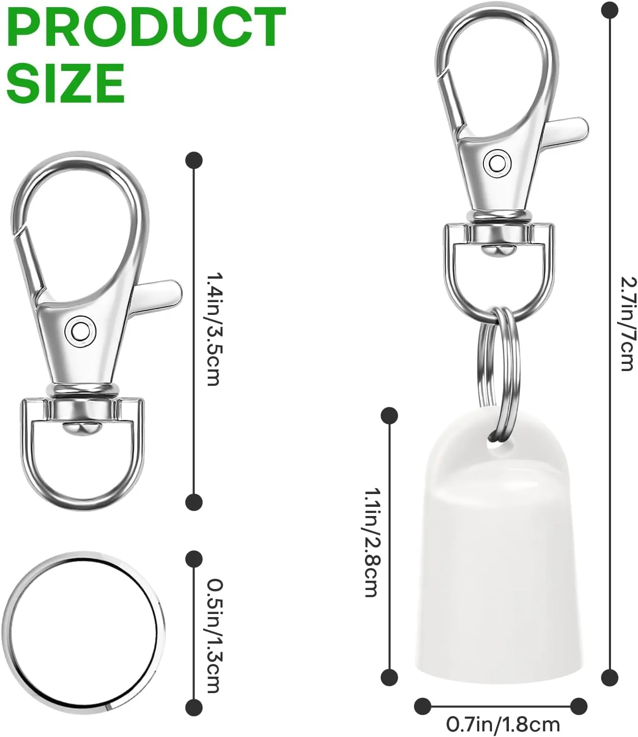 2 Pcs Keychain Holder for Aquaphor & Mario Badescu Lip Balm - Polypropylene Cap Accessory - Fit Lip Balm Keychain