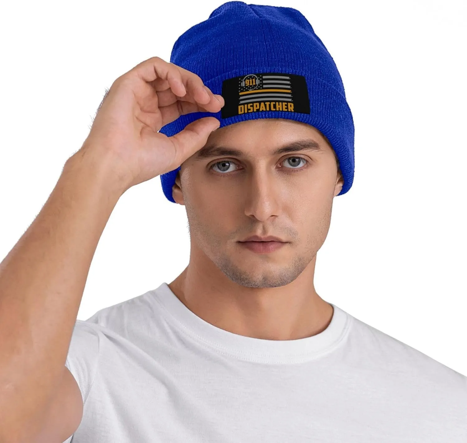911 Dispatcher Beanie Hat Warm Knit Cuffed Beanie Cap Funny Winter Hat for Men Women
