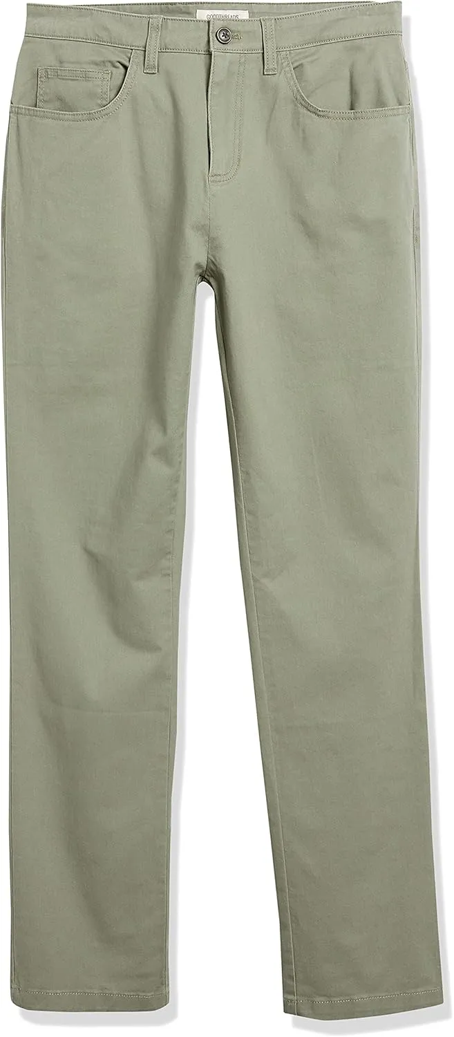 Amazon Essentials Men's Chinos, Athletic Fit, Work Pants, 5-Pocket, Comfort Stretch