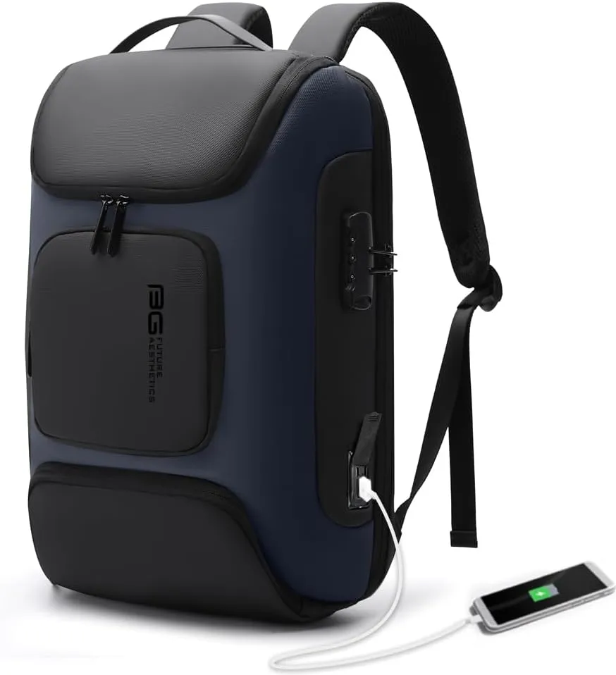 BANGE Anti Theft Backpack,Slim Laptop Backpacks Fit for 15.6 INCHBusiness Backpack with USB Charging Port,Men Travel Backpack for Men and Women