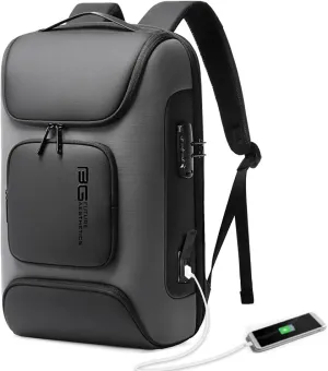 BANGE Business Laptop Backpack Fit for 15.6 INCH,Travel Backpack with USB Charging Port,Men Travel Backpack with Water Bottle Holder for Men and Women