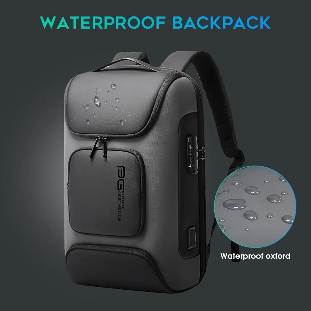 BANGE Business Laptop Backpack Fit for 15.6 INCH,Travel Backpack with USB Charging Port,Men Travel Backpack with Water Bottle Holder for Men and Women