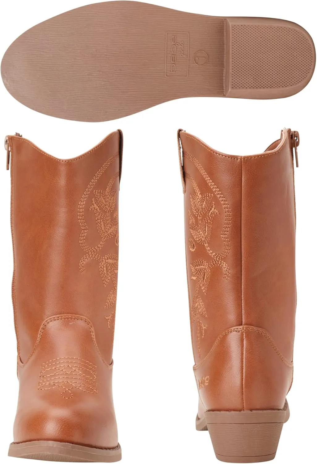 bebe Girls Cowboy Boots - Classic Western Country Cowgirl Boots - Mid Calf Riding Shoes for Toddlers Little and Big Girls