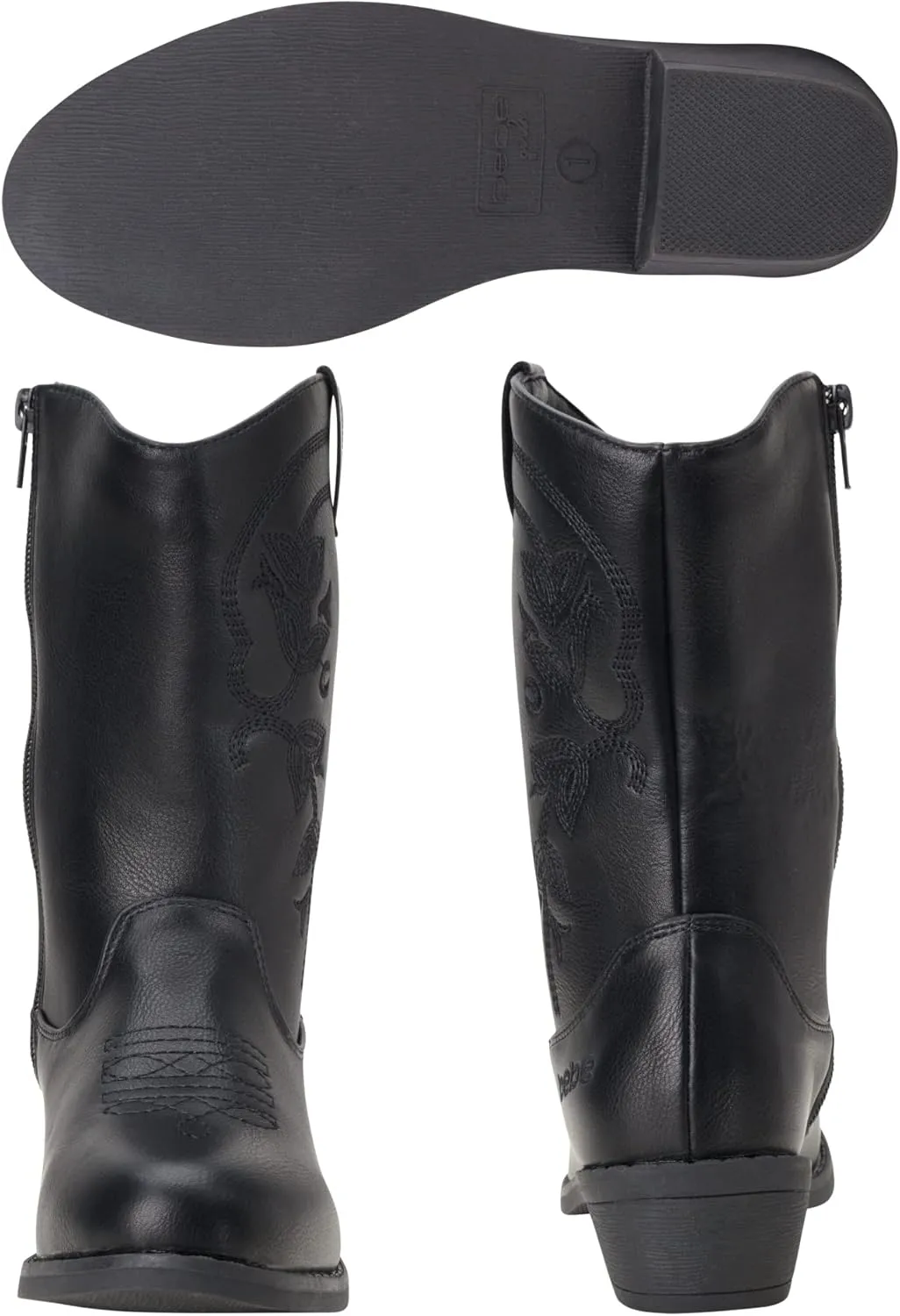 bebe Girls Cowboy Boots - Classic Western Country Cowgirl Boots - Mid Calf Riding Shoes for Toddlers Little and Big Girls