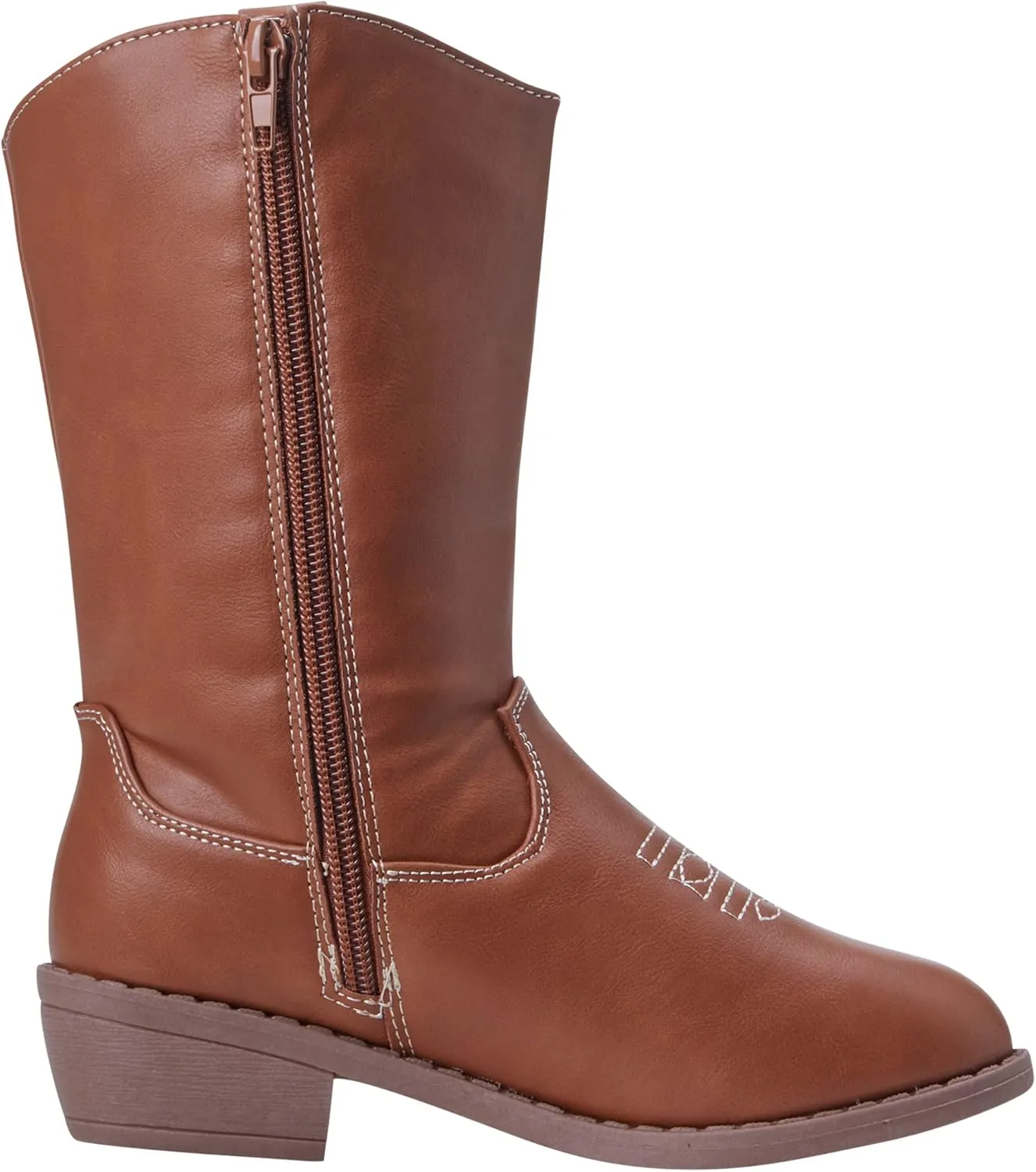 bebe Girls Cowboy Boots - Classic Western Country Cowgirl Boots - Mid Calf Riding Shoes for Toddlers Little and Big Girls