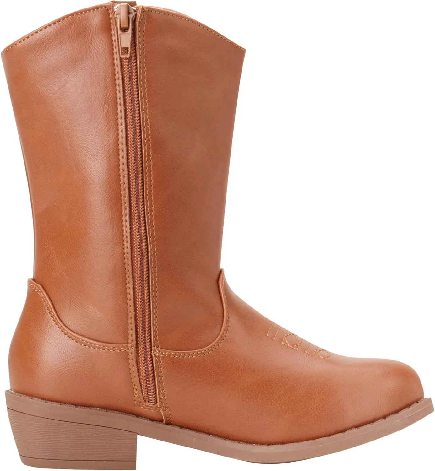 bebe Girls Cowboy Boots - Classic Western Country Cowgirl Boots - Mid Calf Riding Shoes for Toddlers Little and Big Girls