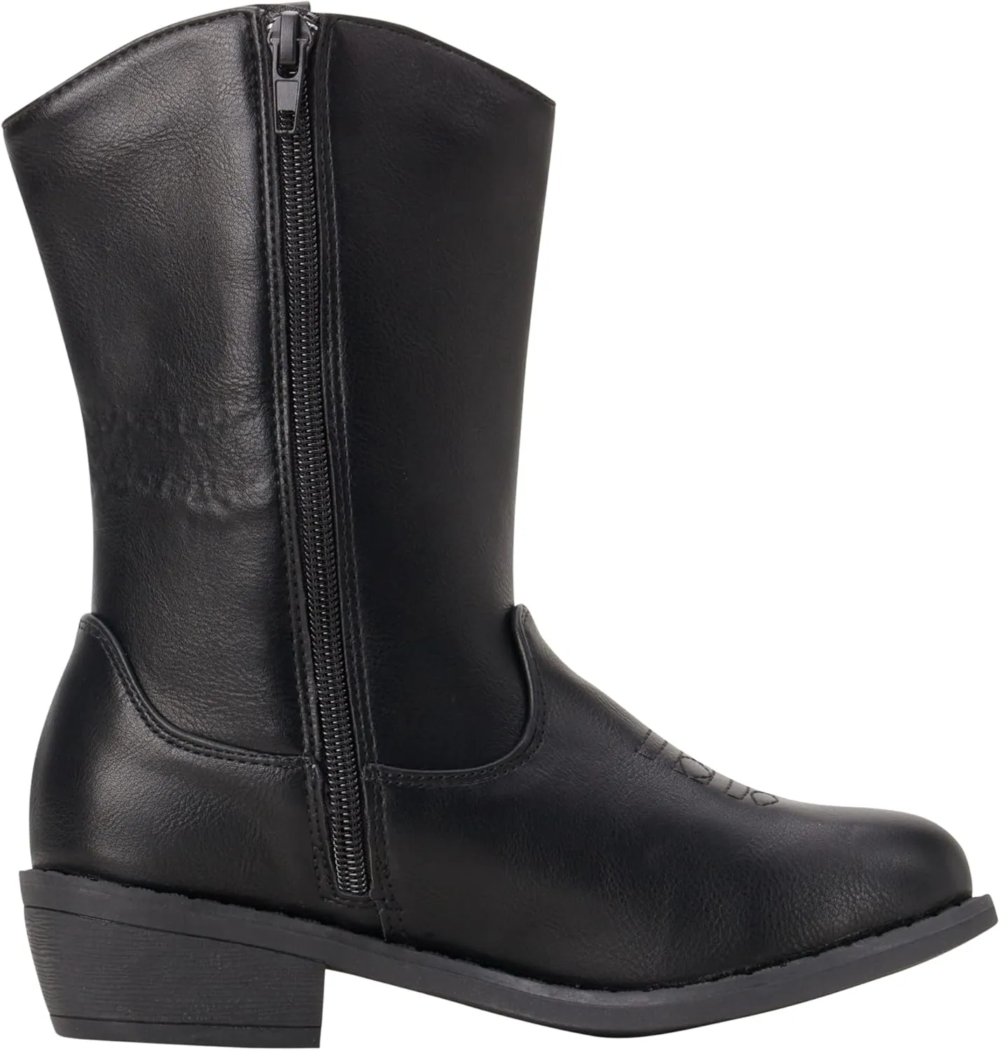 bebe Girls Cowboy Boots - Classic Western Country Cowgirl Boots - Mid Calf Riding Shoes for Toddlers Little and Big Girls