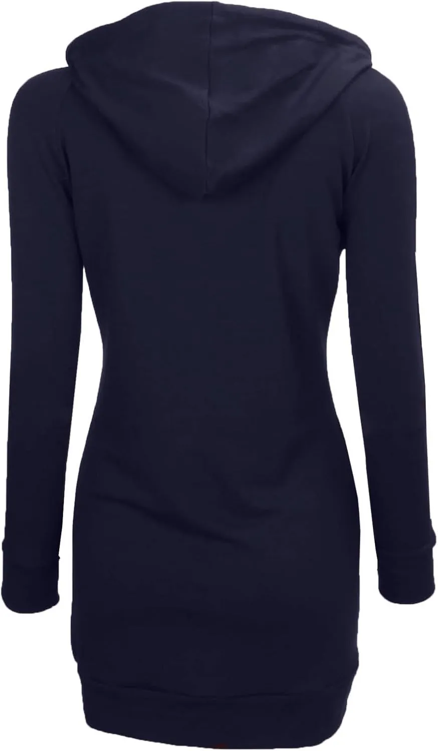 BEPEI Womens Long Sleeve Tunic Hoodie Dressy String Sweatshirts With Pockets