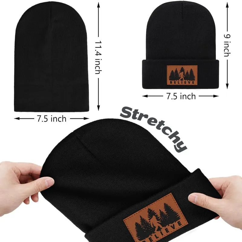Bigfoot Beanie for Men - Sasquatch Hat Winter Knit Cuffed Beanie for Women - Bigfoot Gifts for Christmas & New Year