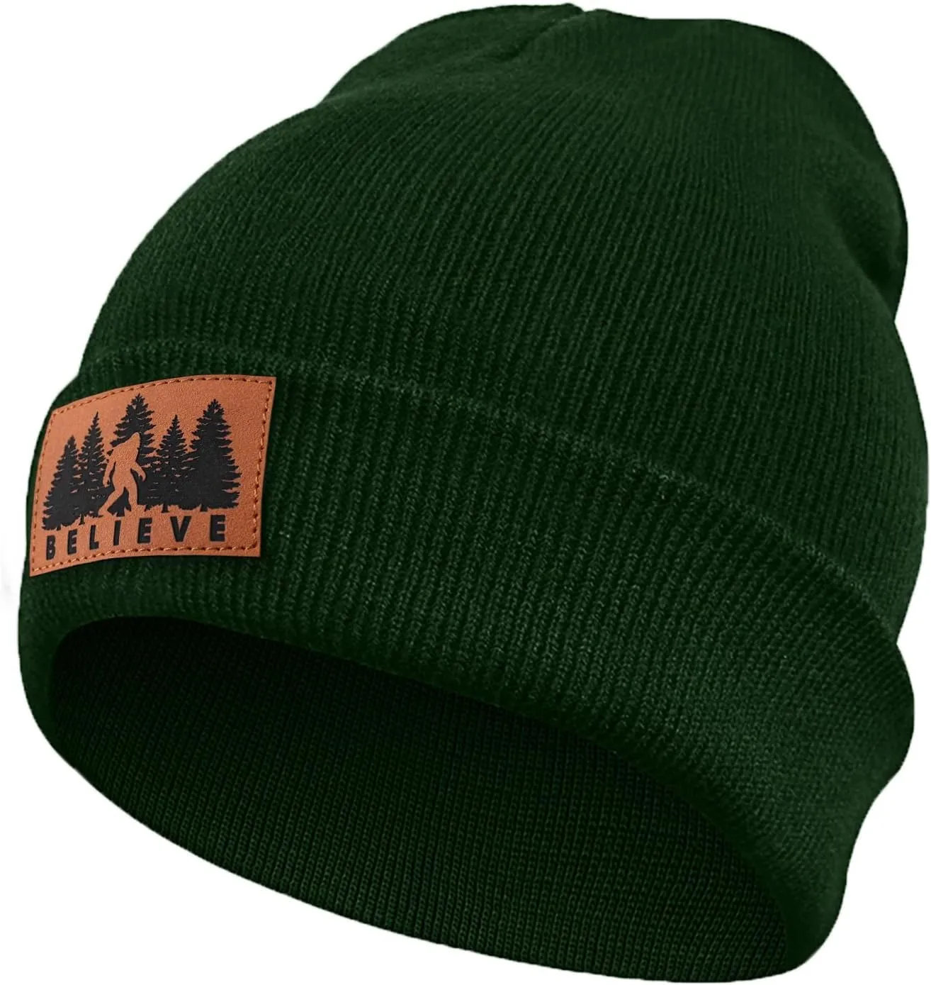 Bigfoot Beanie for Men - Sasquatch Hat Winter Knit Cuffed Beanie for Women - Bigfoot Gifts for Christmas & New Year