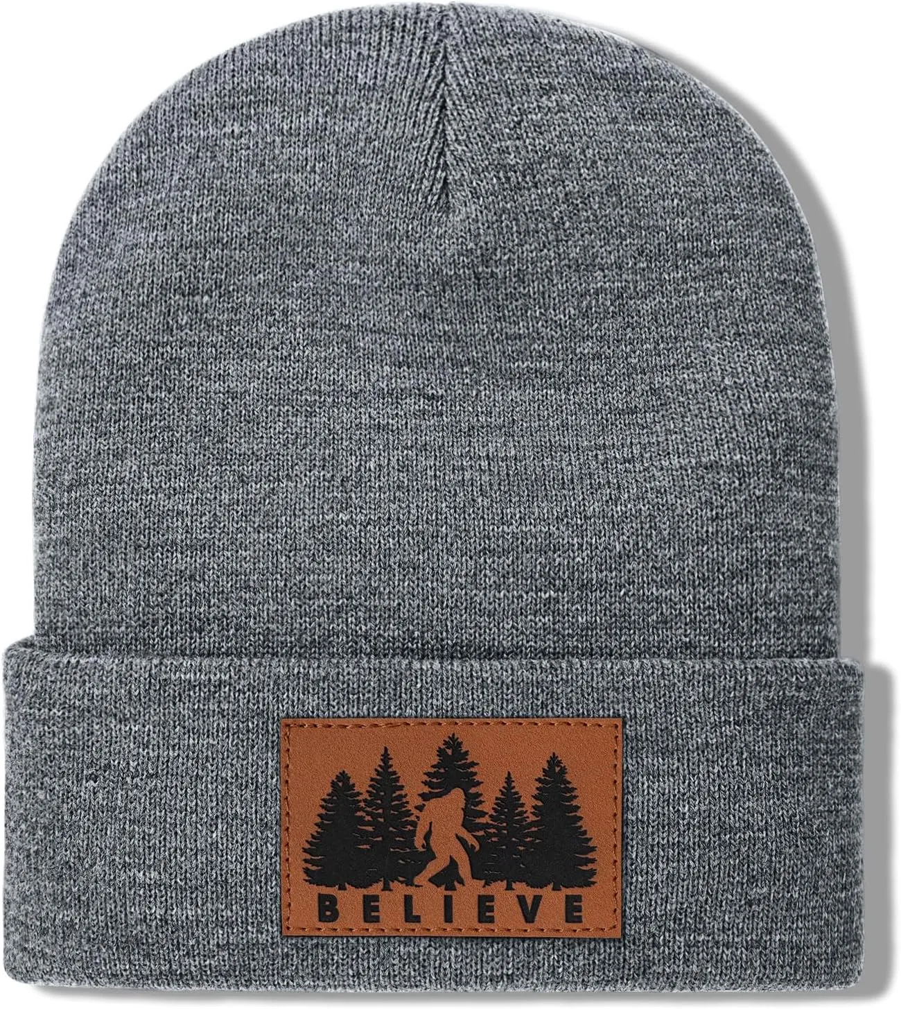 Bigfoot Beanie for Men - Sasquatch Hat Winter Knit Cuffed Beanie for Women - Bigfoot Gifts for Christmas & New Year