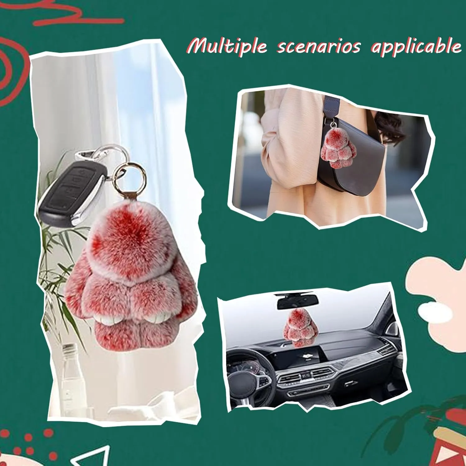 Bunnylulu Keychain with Box, Bunny Keychain with Tin, BunnyCute Plush Key chain