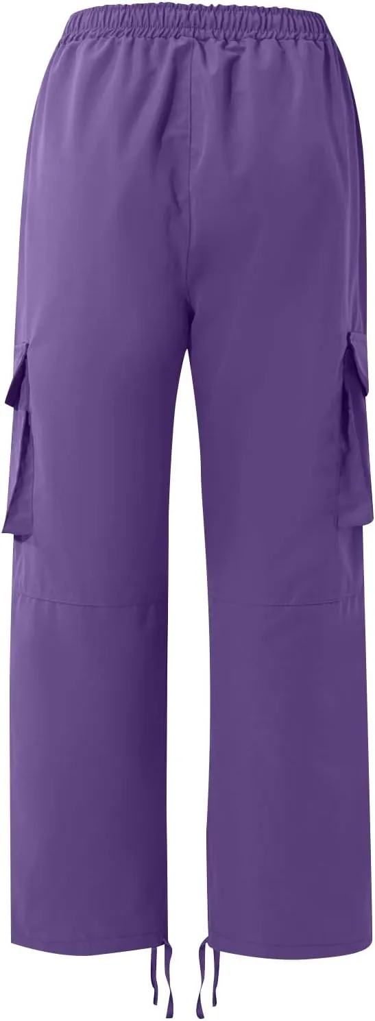 Cargo Pants for Men Baggy Drawstring Elastic Waist Sweatpants Stylish with Pockets Work Pants 2024 Joggers Trousers