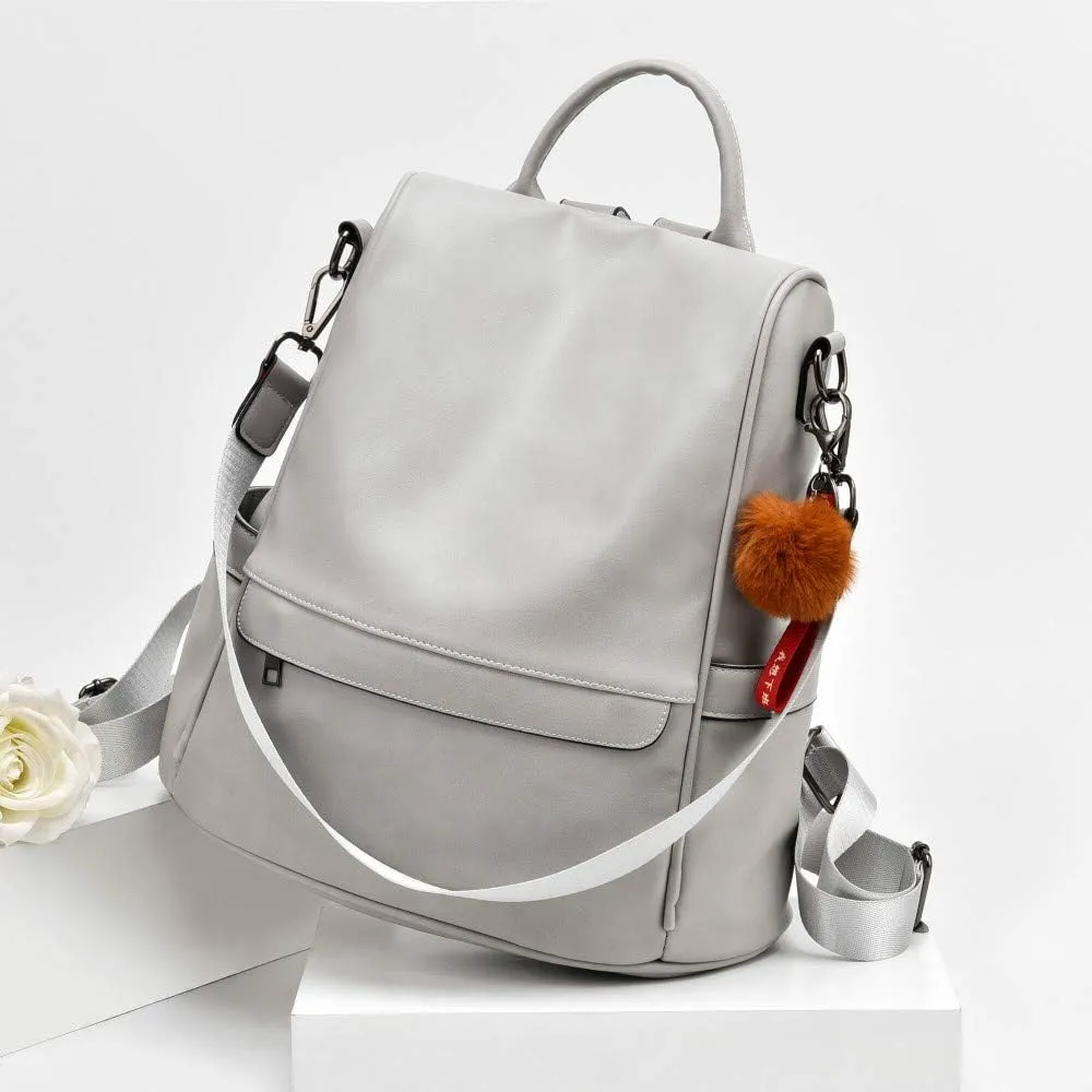 CHERUTY Women Backpack Purse PU Leather Anti-theft Casual Shoulder Bag Fashion Ladies Satchel Bags