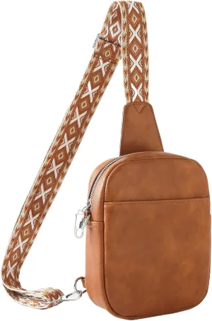 Crossbody Sling Bag for Women Man Anti Theft Vegan Leather Bag Anti Pickpocket Zipper Clip RFID Blocking Chest Bags
