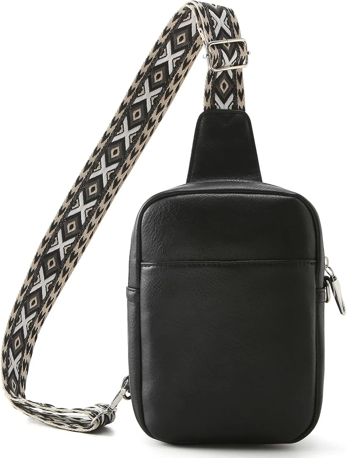 Crossbody Sling Bag for Women Man Anti Theft Vegan Leather Bag Anti Pickpocket Zipper Clip RFID Blocking Chest Bags