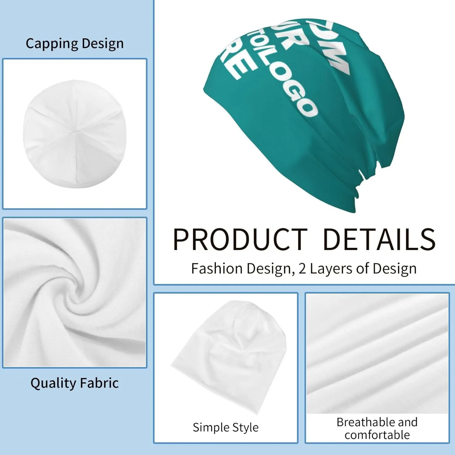Custom Beanie for Men Women Customized Beanies Design Your Own Text/Photo/Logo/Image/Name/Picture Personalized Skull Cap
