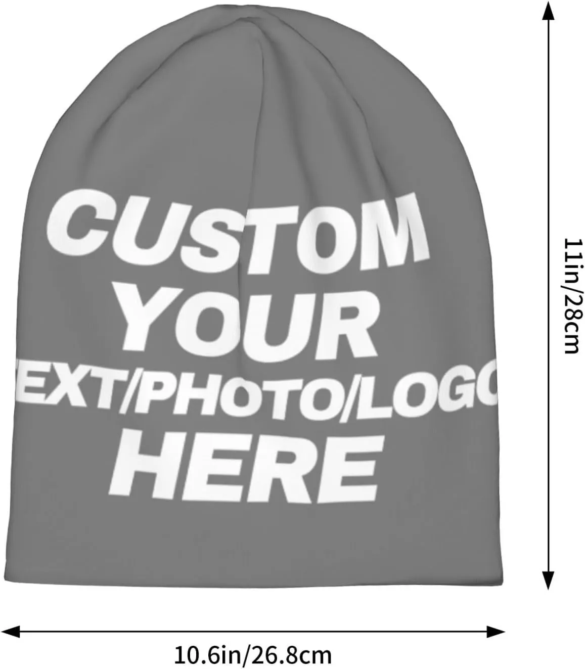 Custom Beanie for Men Women Customized Beanies Design Your Own Text/Photo/Logo/Image/Name/Picture Personalized Skull Cap