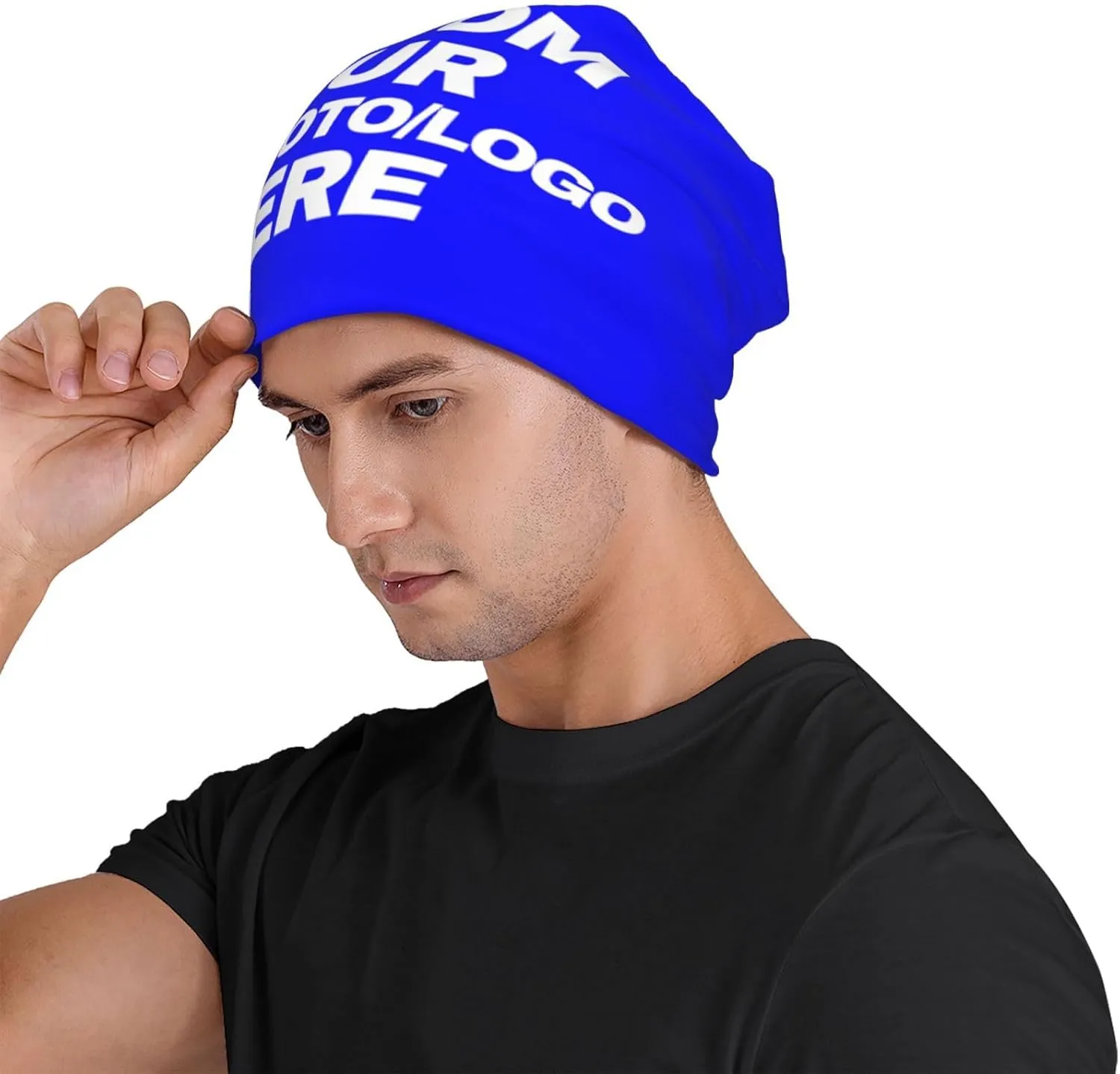 Custom Beanie for Men Women Customized Beanies Design Your Own Text/Photo/Logo/Image/Name/Picture Personalized Skull Cap