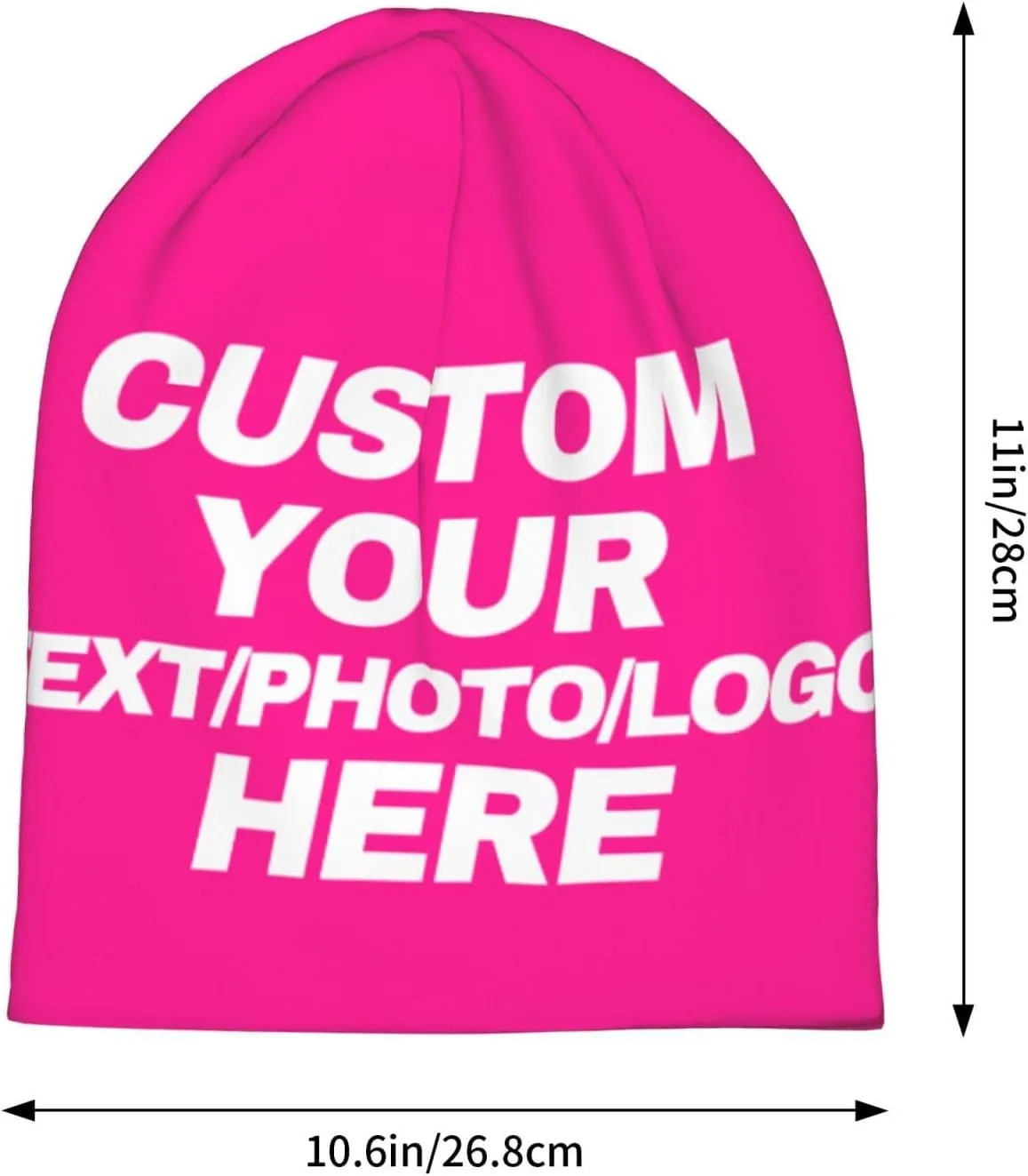 Custom Beanie for Men Women Customized Beanies Design Your Own Text/Photo/Logo/Image/Name/Picture Personalized Skull Cap