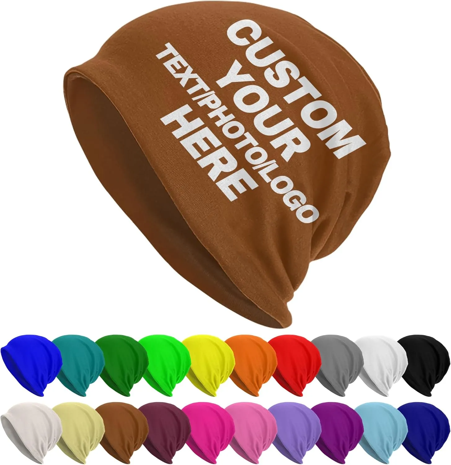 Custom Beanie for Men Women Customized Beanies Design Your Own Text/Photo/Logo/Image/Name/Picture Personalized Skull Cap