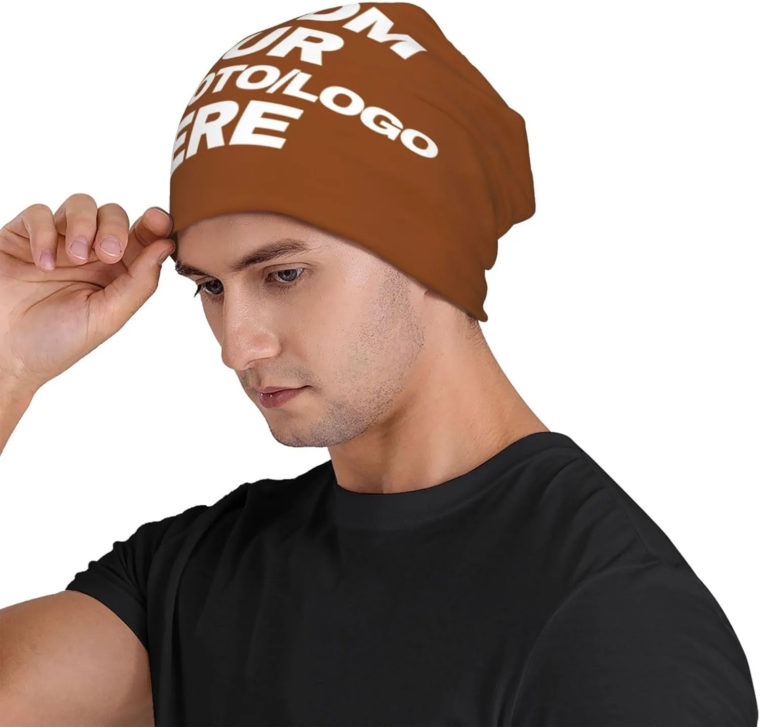 Custom Beanie for Men Women Customized Beanies Design Your Own Text/Photo/Logo/Image/Name/Picture Personalized Skull Cap