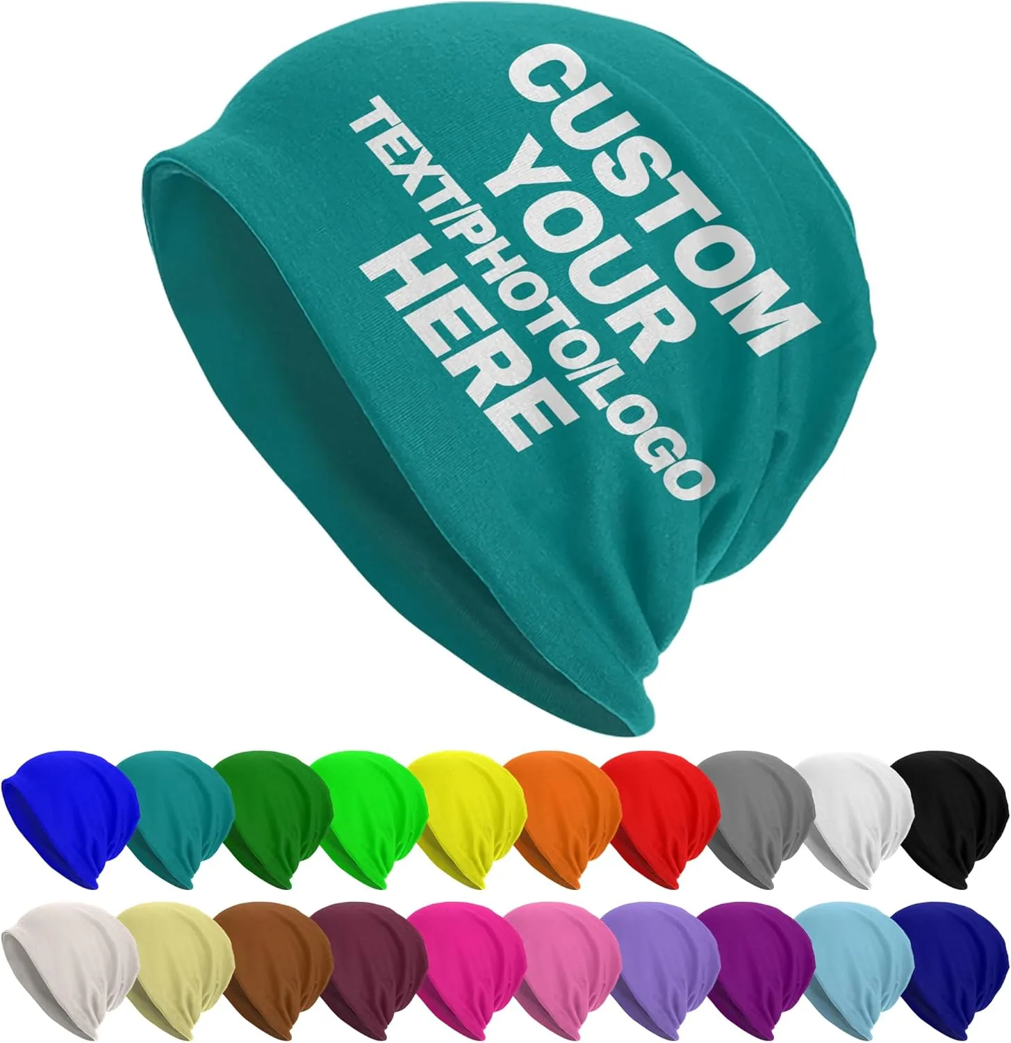 Custom Beanie for Men Women Customized Beanies Design Your Own Text/Photo/Logo/Image/Name/Picture Personalized Skull Cap