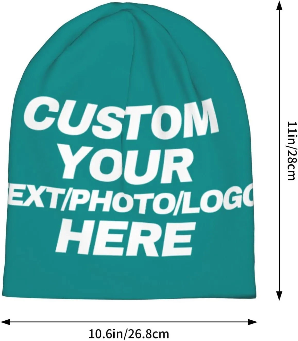 Custom Beanie for Men Women Customized Beanies Design Your Own Text/Photo/Logo/Image/Name/Picture Personalized Skull Cap