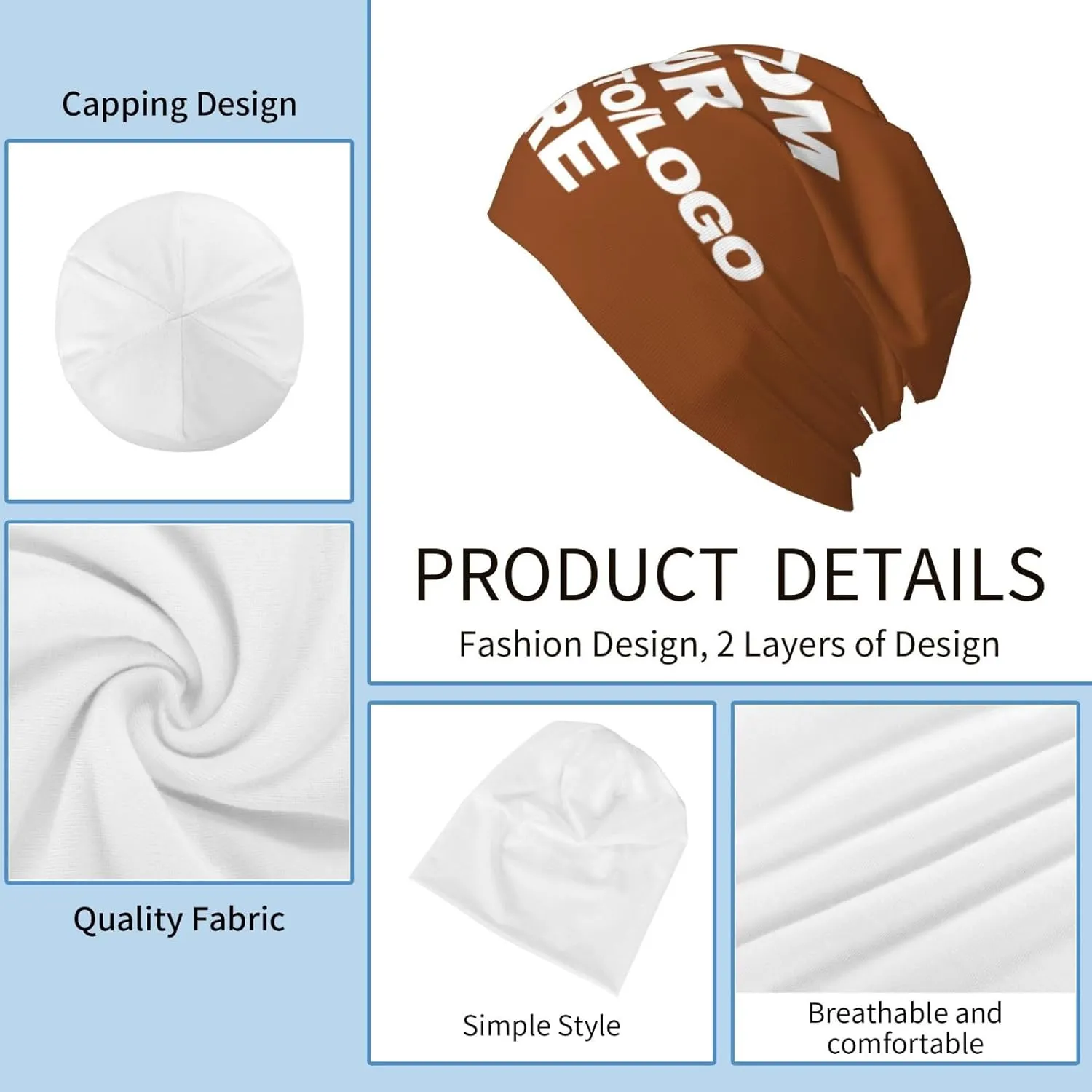 Custom Beanie for Men Women Customized Beanies Design Your Own Text/Photo/Logo/Image/Name/Picture Personalized Skull Cap