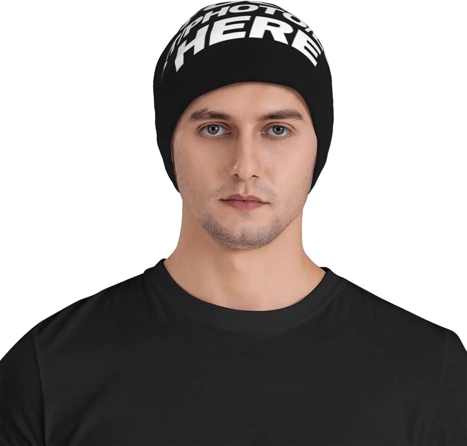 Custom Beanie for Men Women Customized Beanies Design Your Own Text/Photo/Logo/Image/Name/Picture Personalized Skull Cap