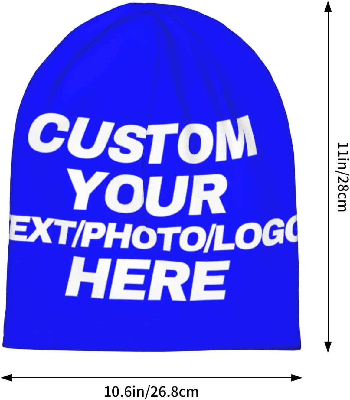 Custom Beanie for Men Women Customized Beanies Design Your Own Text/Photo/Logo/Image/Name/Picture Personalized Skull Cap