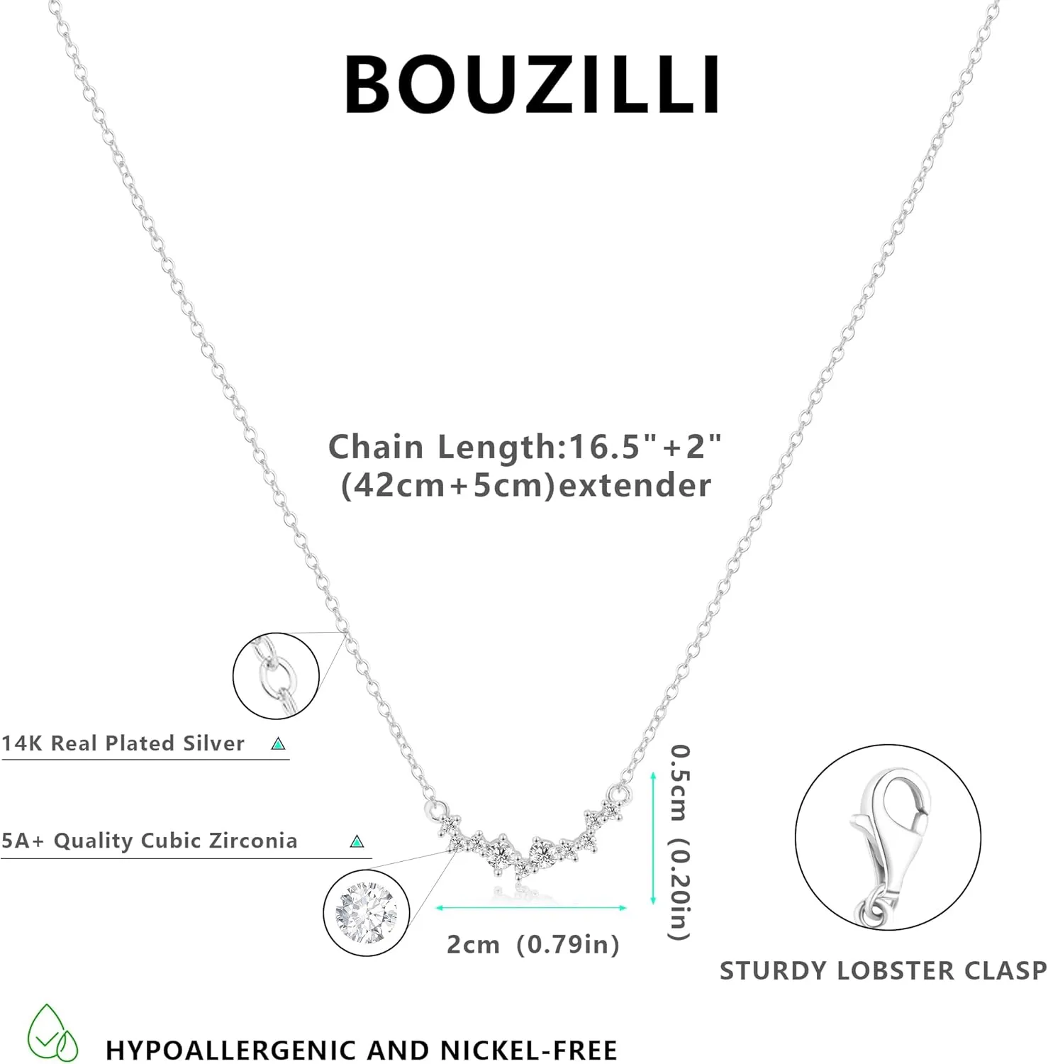CZ Diamond Pendant Gold Necklace for Women Dainty 14k Gold Plated Choker Necklaces Simple Gold Jewelry Gifts for Women