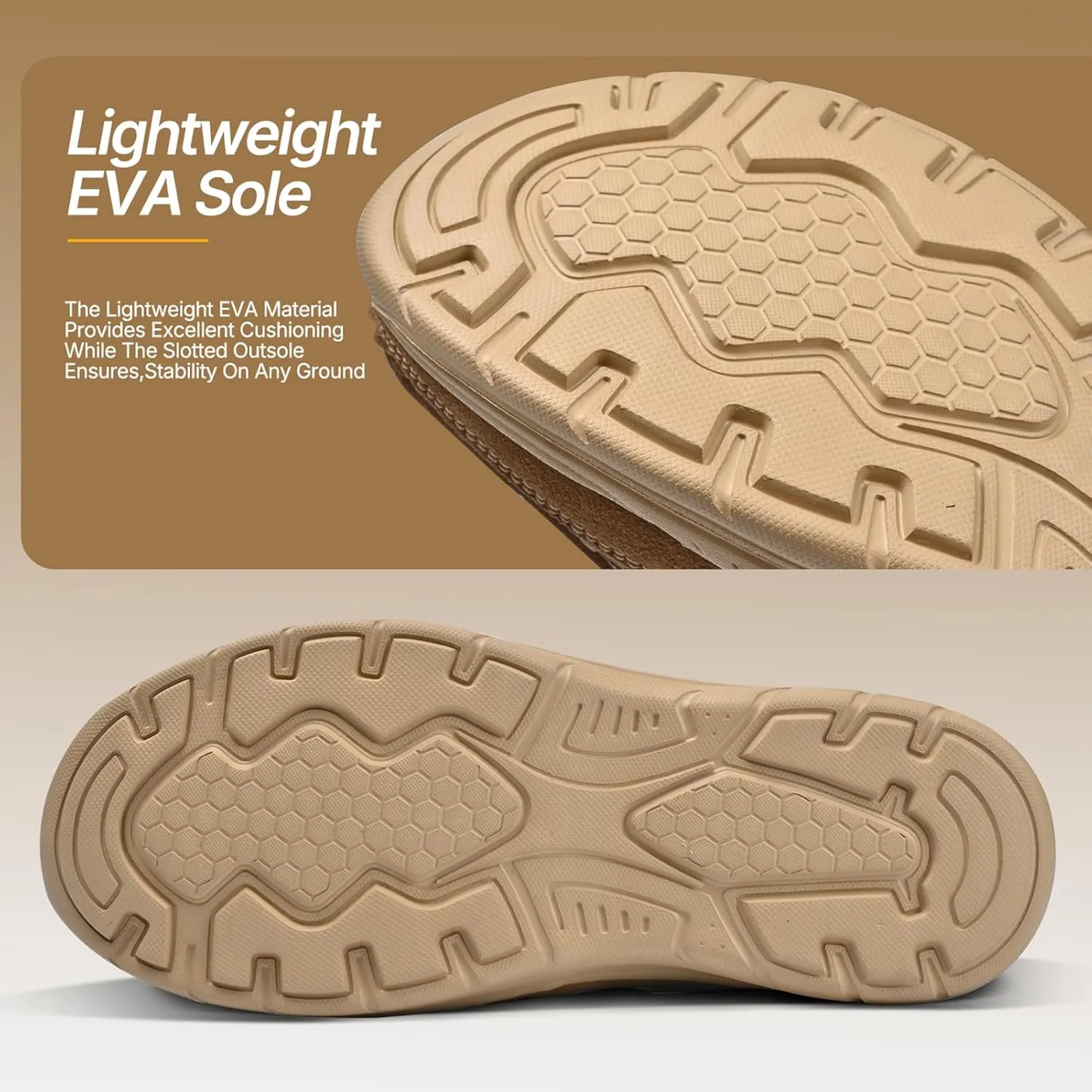 Easy On Casual Shoes for Men - Leather Slip-On Loafers with Elastic Heel & Latex Footbed - Lightweight EVA Walking Shoes