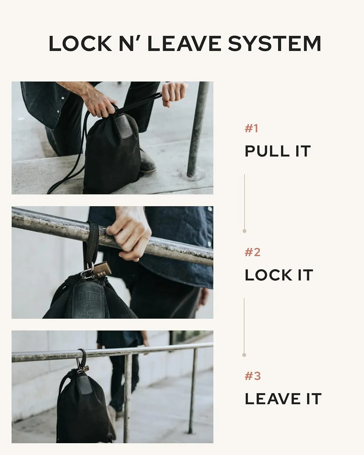 Flak Sack  - Anti Theft Backpack | Cut-Resistant Bag with Double Steel Locking Strap and Lock | Mens and Womens Travel Backpack | Safe Travel Bag | Anti-theft Purse | RFID Blocking