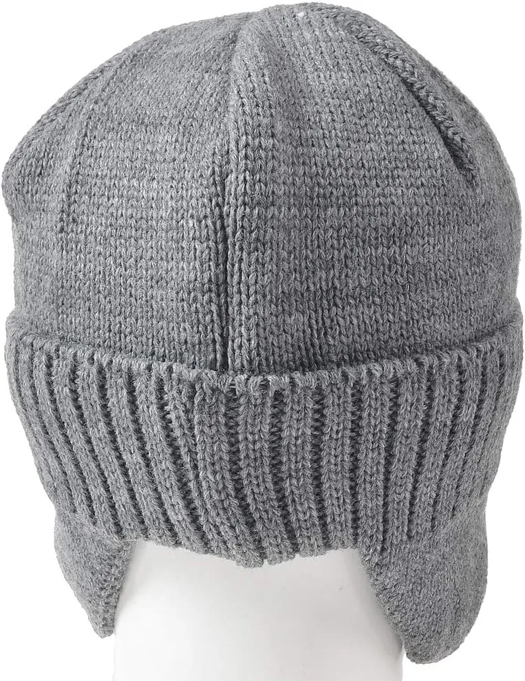 FORBUSITE Men Knit Beanie Visor Cap for Winter Women Thick Beanie with A Brim