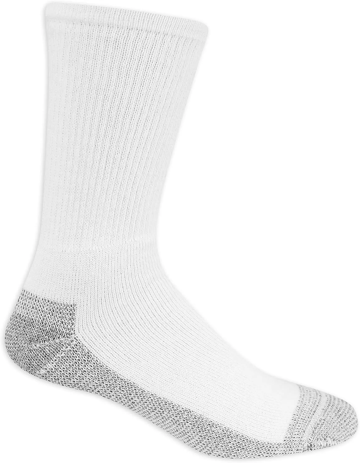 Fruit of the Loom Men's Cushioned Durable Cotton Work Gear Socks with Moisture Wicking