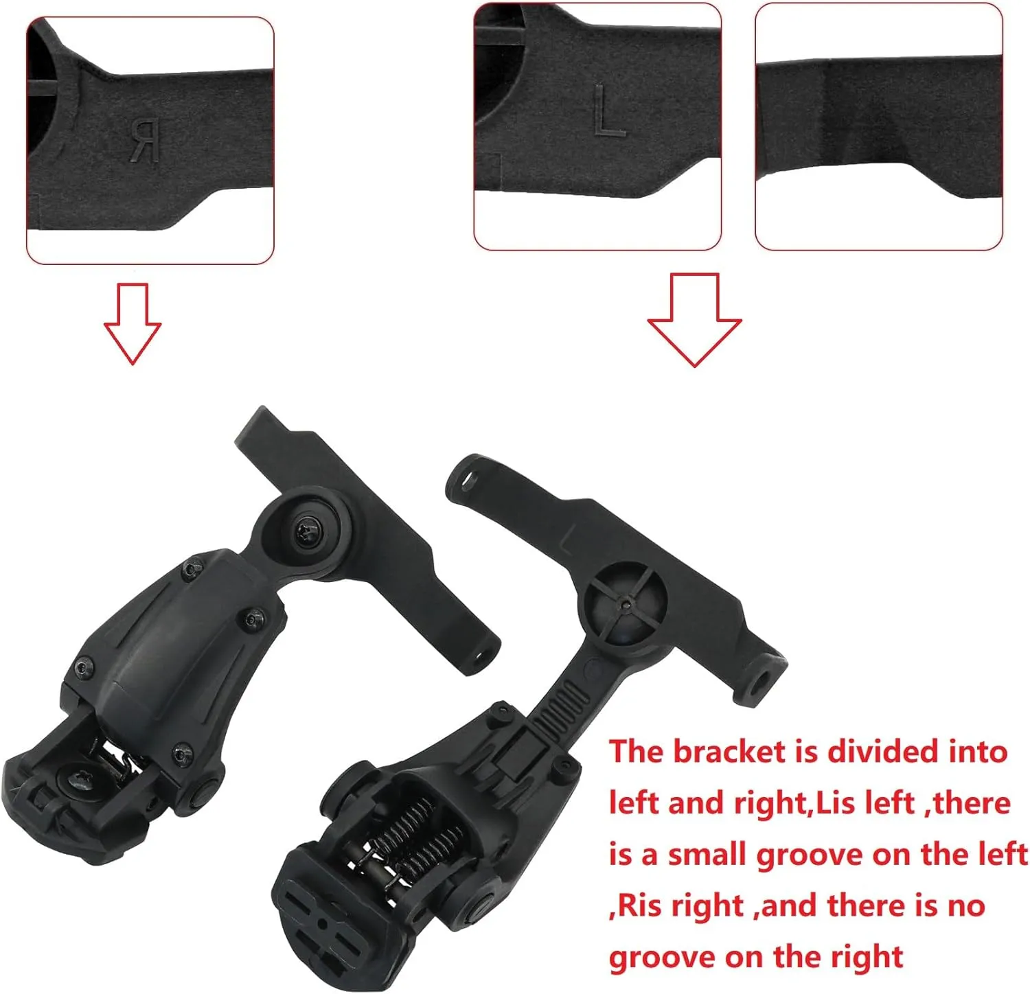 HEARFALCOM For Walker's Razor Earmuffs (Walkers Razor Digital) Wendy Rail Adapter For Wendy 2.0 3.0 Helmet