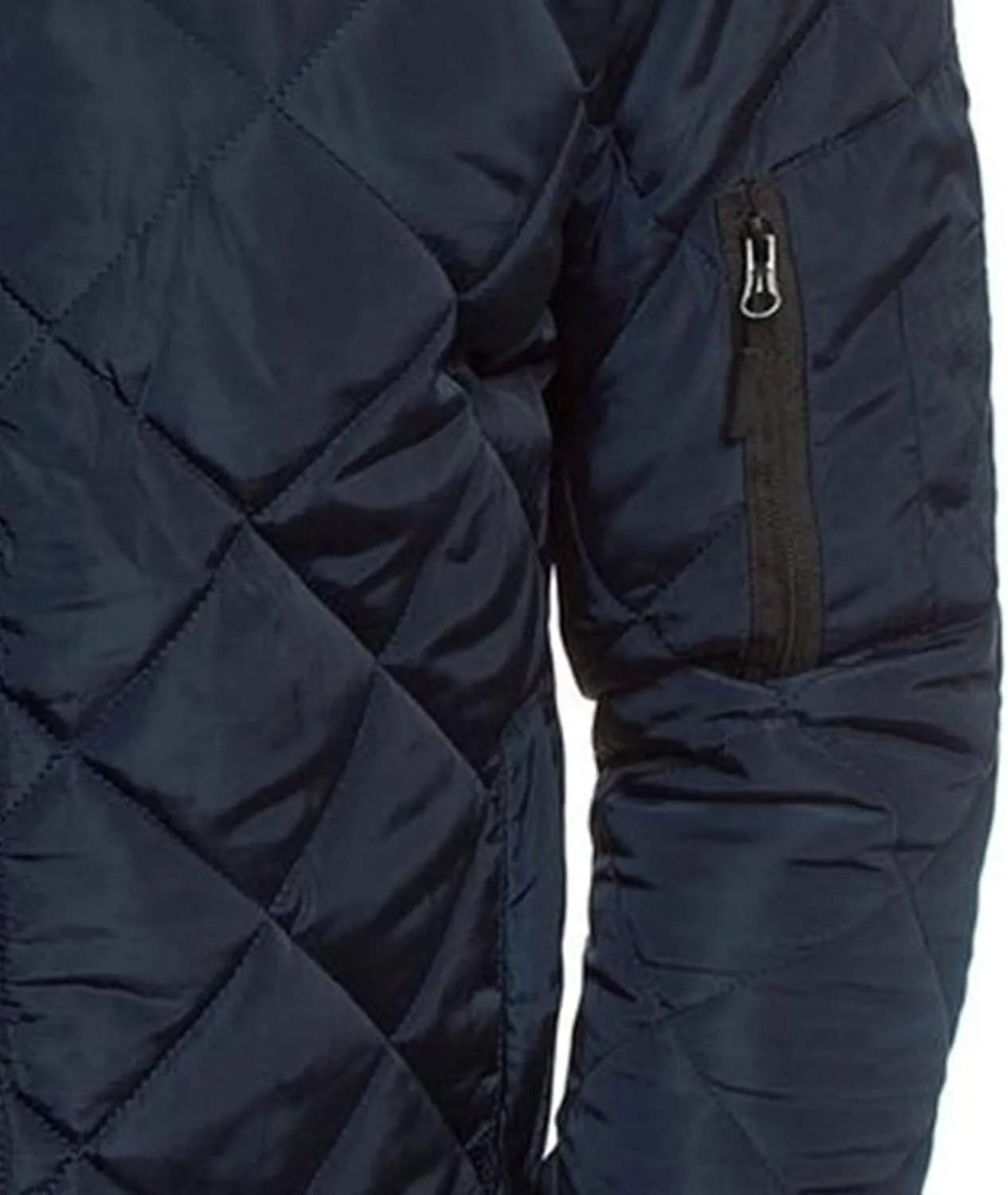 JEsilunmaMY Men's Quilted Jacket Diamond Winter Coat Zip Up Solid Color Bomber Padded Jacket Lightweight Cotton Windbreaker