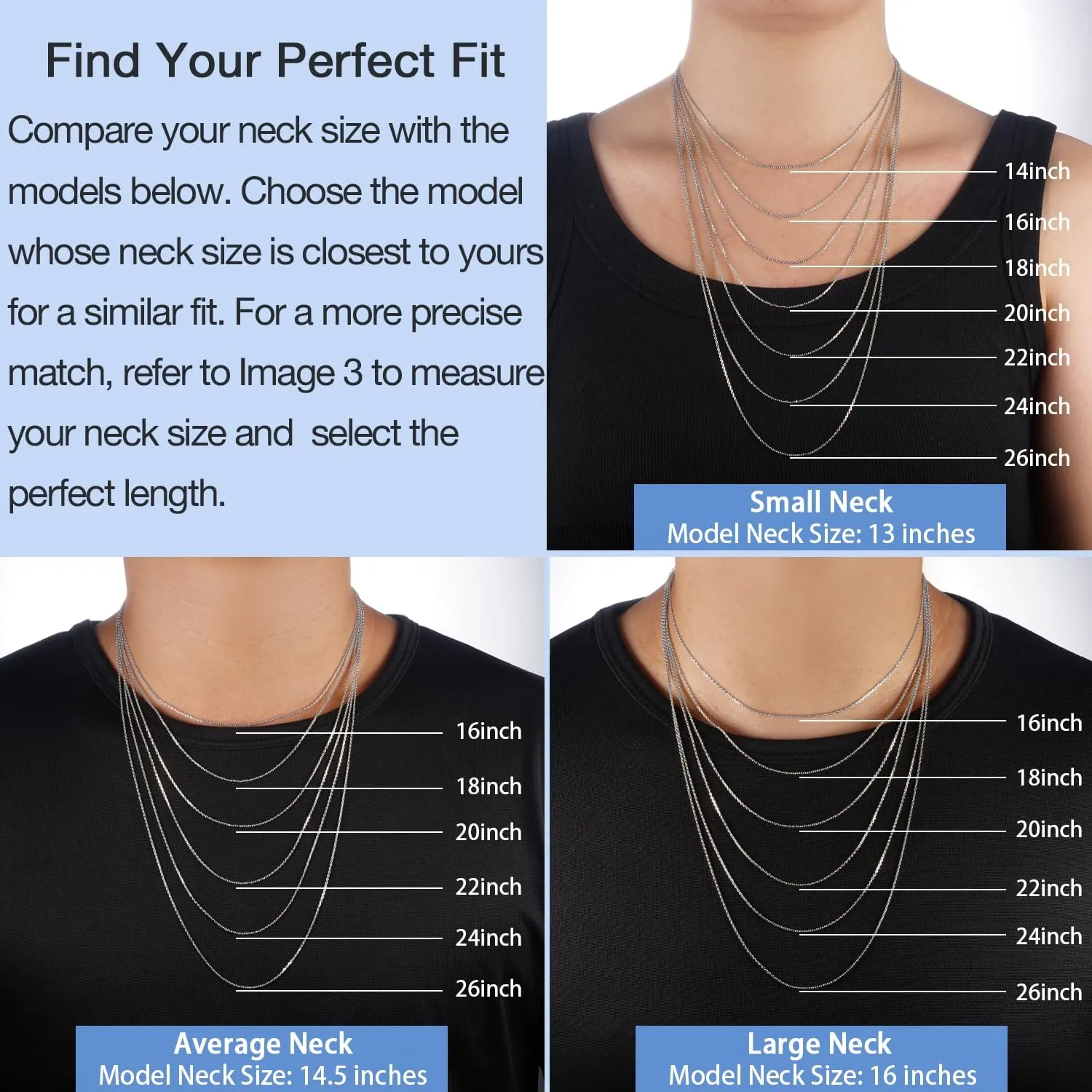 Jewlpire 925 Sterling Silver Chain Necklace Chain for Women 1.1mm Cable Chain Necklace Upgraded Spring-Ring Clasp - Thin & Sturdy - Italian Quality 16/18/20/22/24 Inch