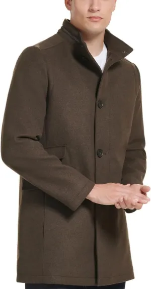 Kenneth Cole Men's Double Breasted Bib Peacoat