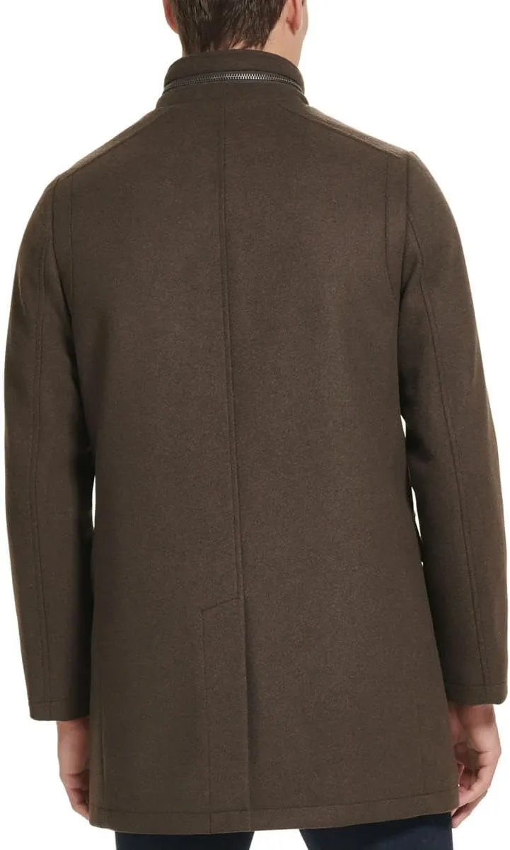 Kenneth Cole Men's Double Breasted Bib Peacoat