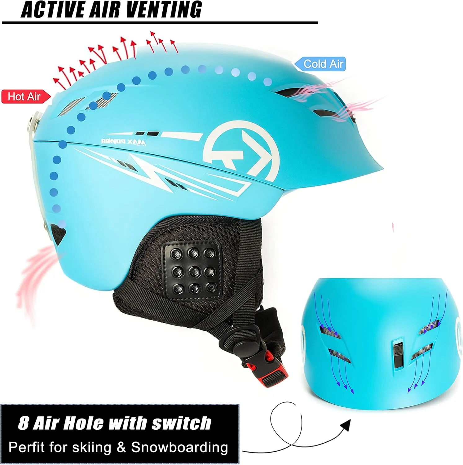 Kids Ski Helmet Snowboard Helmet for Youth and Toddler w/Matching Goggles Age 2-6 Years and 5-12 Years ASTM Certified