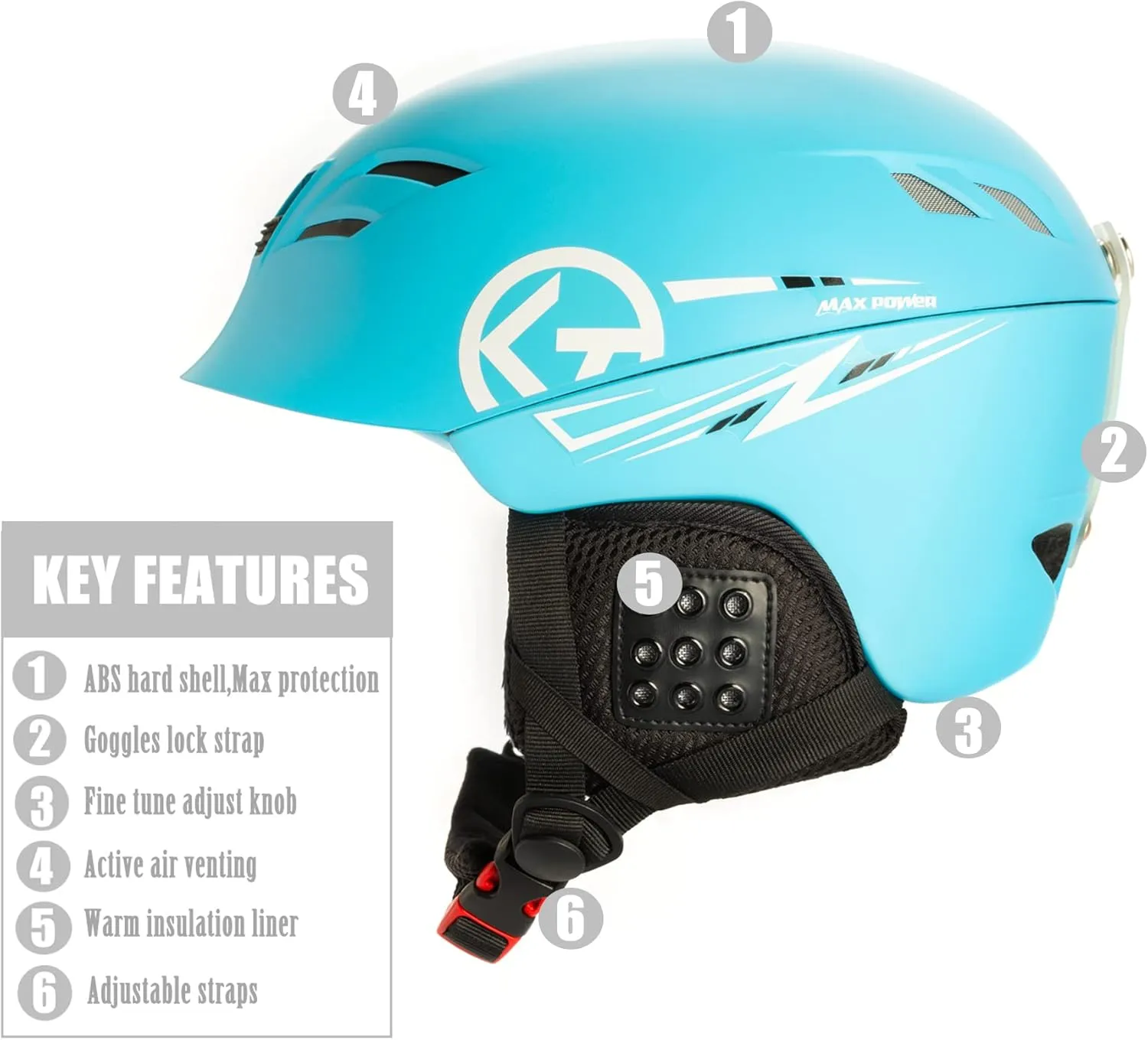 Kids Ski Helmet Snowboard Helmet for Youth and Toddler w/Matching Goggles Age 2-6 Years and 5-12 Years ASTM Certified
