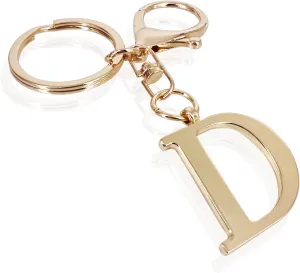 LAXPICOL Gold Letter A-Z Keychain for Women Bag Charms Purse Charms For Handbags Metal Alphabet Initial Letter Keychain