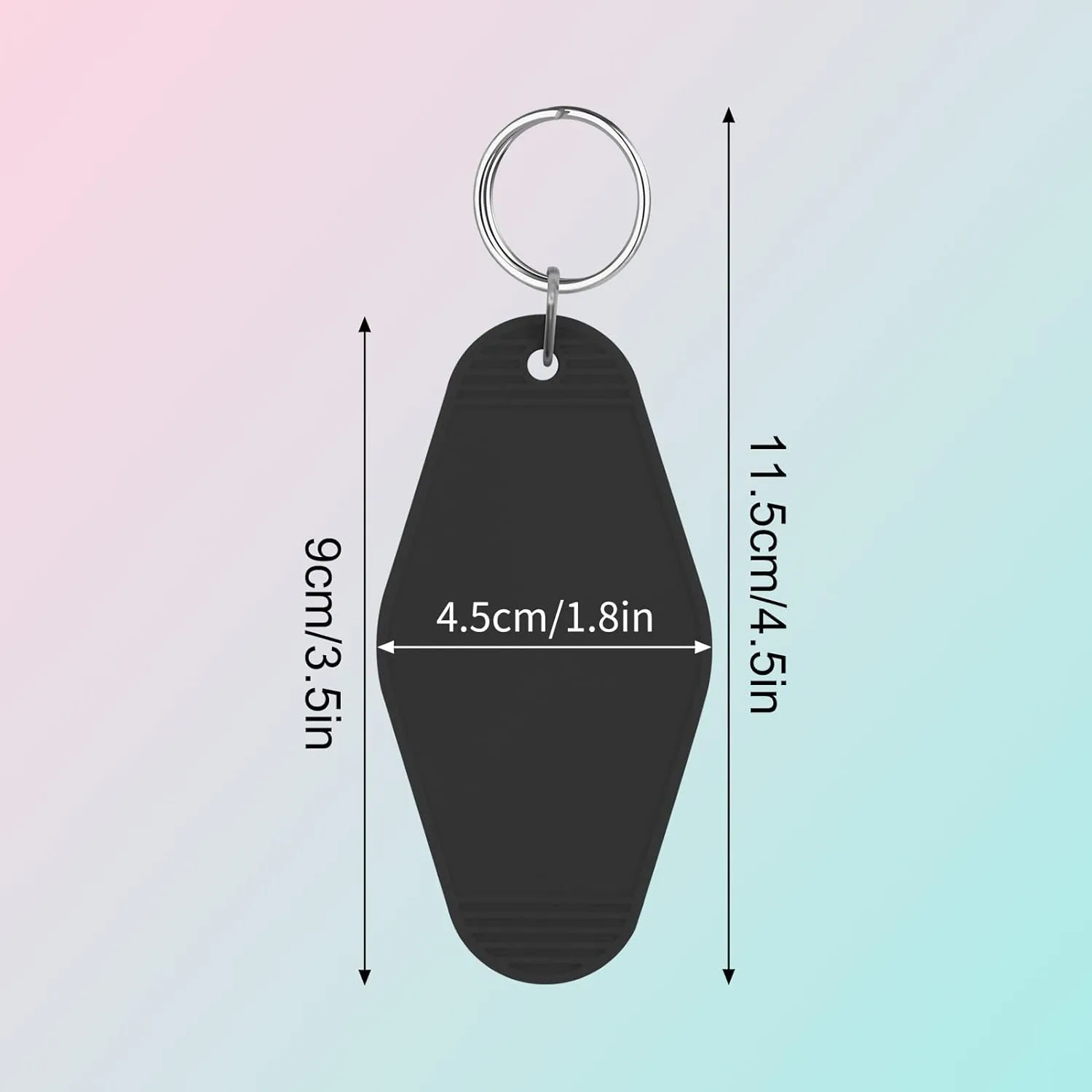 LOTMER 20/30/40/80 PCS Hotel Keychain Blank with Key Rings, 40 Colors Motel Keychain Sublimation Key Chains for DIY Keychains