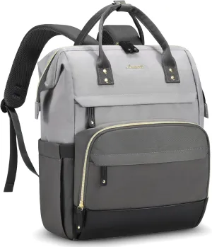 LOVEVOOK Laptop Backpack for Women, 17 Inch Work Business Backpacks Purse with USB Port, Large Capacity Teacher Nurse Bag College Backbag, Waterproof Casual Daypack for Travel