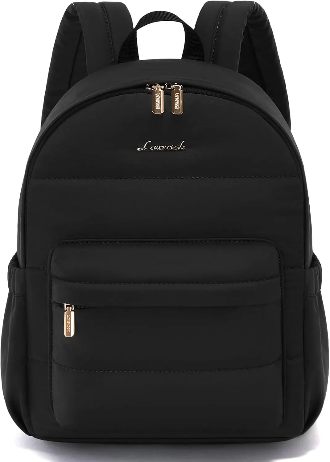 LOVEVOOK Mini Backpack Purse for Women, Small Puffer Lightweight Backpack, Casual Daily Daypack Purse for Women, Cute bag with Anti-theft Pocket for Travel-Black