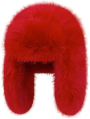 Luxurious Faux Mink Fur Ladies Trapper HatPure Color Simplistic Womens Winter HatFurry Ushanka Warm Hat