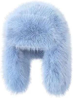 Luxurious Faux Mink Fur Ladies Trapper HatPure Color Simplistic Womens Winter HatFurry Ushanka Warm Hat