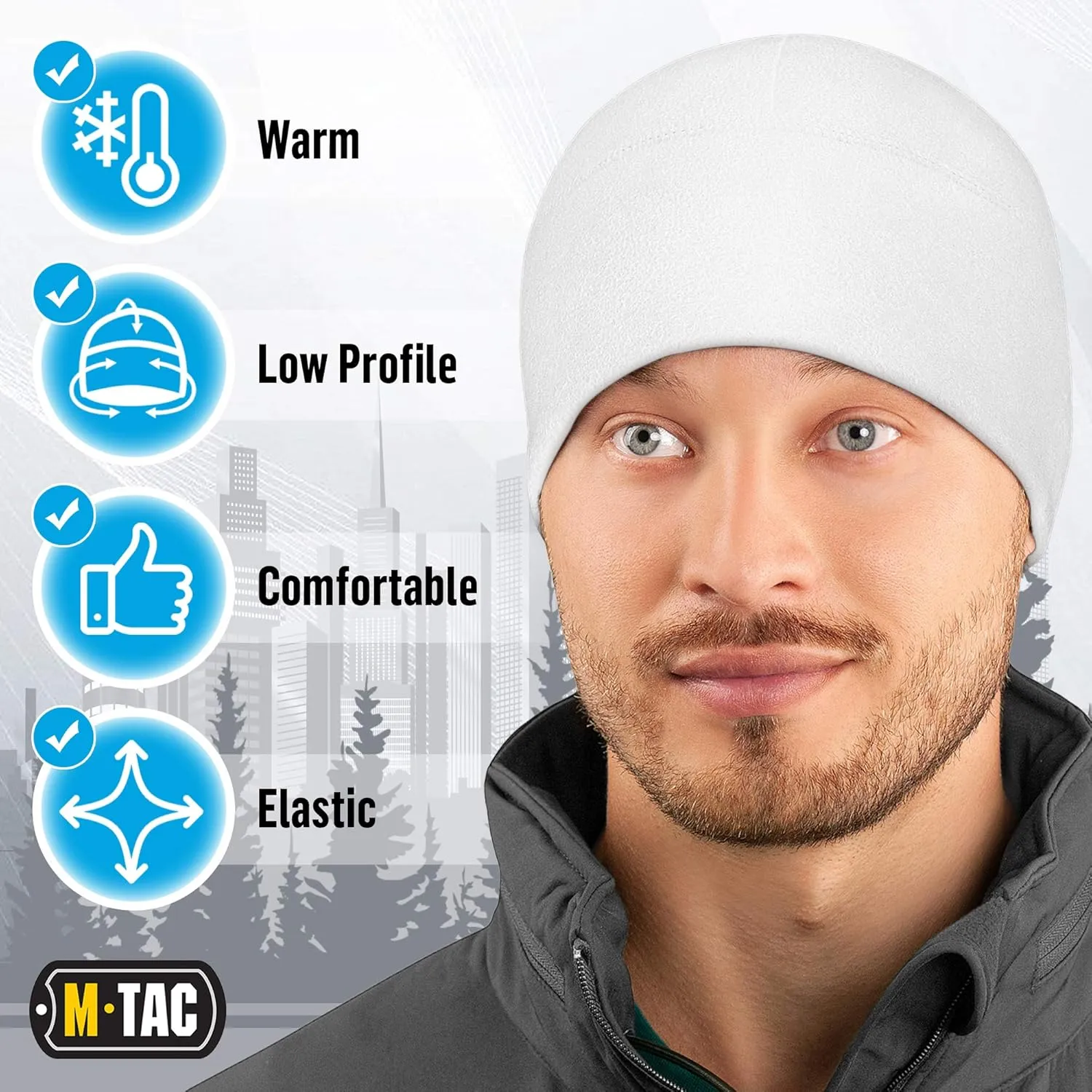 M-Tac Fleece Watch Cap - Army Military Tactical Beanie Hat Winter Skull Cap